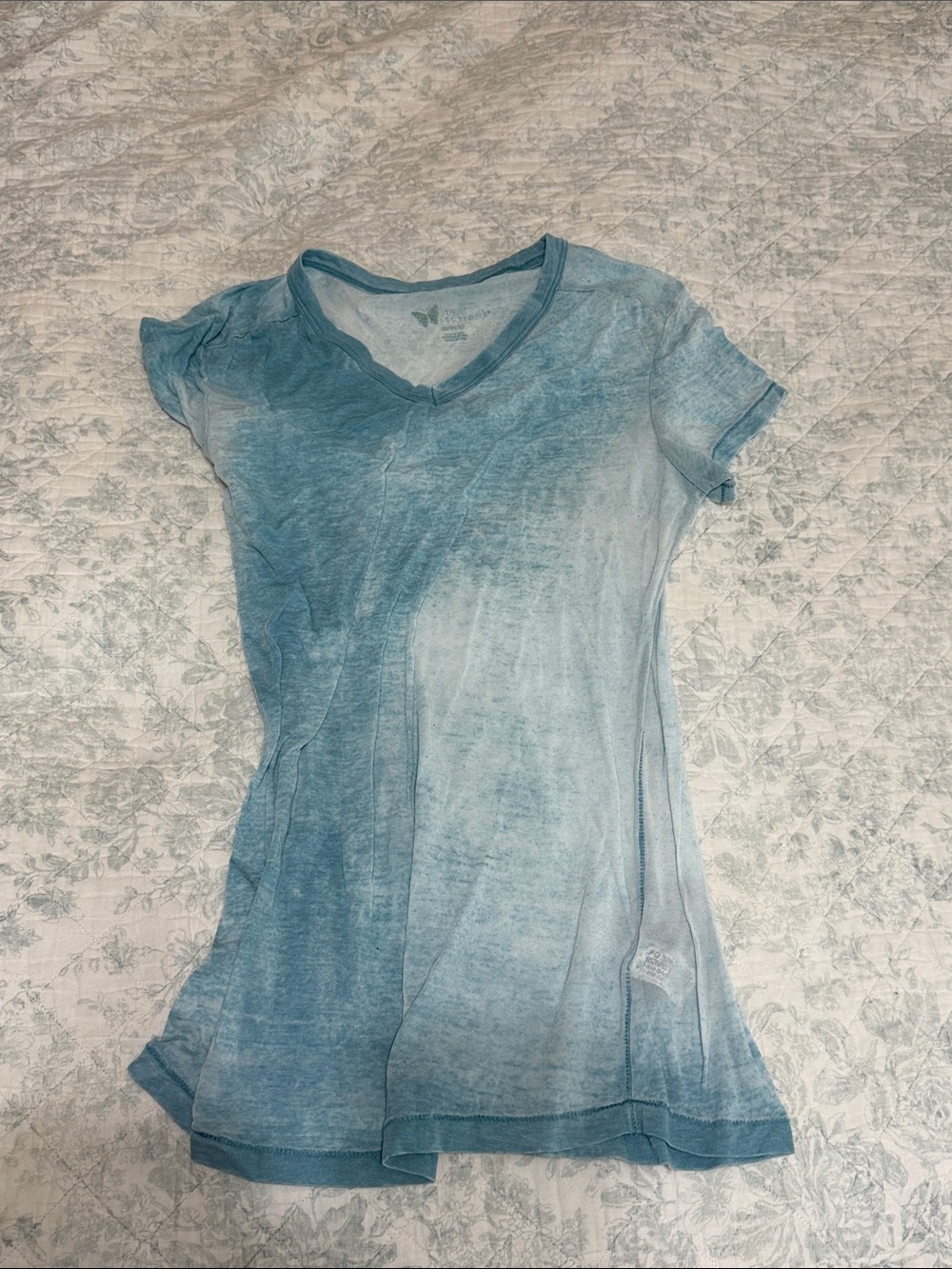 Natural Reflections Light Blue V-Neck Tee